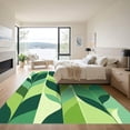 thumbnail image 3 of ODIKA 4'x6' Machine Washable Non-Slip Area Rug, Abstract Green High Traffic Rug with Pad, Green, 1050443, 3 of 8