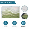 thumbnail image 6 of Green Abstract Placemats Set of 6, Waves Gradient Water Ripple Striped Placemats for Dining Table, Place Mats for Kitchen Tabletop, Waterproof Wipeable Dining Table Mats Set, 6 of 9