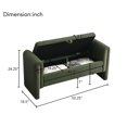 52.25" Bed End Bench, Modern Footrest with Teddy Upholstered, Storage