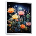 thumbnail image 2 of Designart "Salmon Fern Cactus Desert Monarchy Queen" Floral & Botanical Floater Framed Wall Decor, 2 of 7