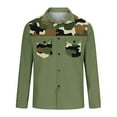 thumbnail image 3 of Men Camo Shirts Long Sleeve Button Down Shirts Casual Loose Travel Work Blouse Lightweight Quick Dry Outdoor Tops with Pockets, 3 of 5