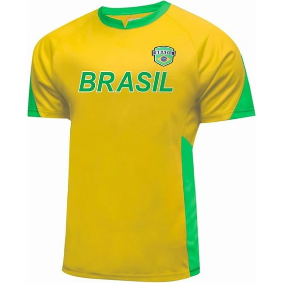 Icon Sport Group Brazil Soccer World Cup Adult Soccer Jersey -P007 S