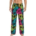thumbnail image 2 of Goofa Hawaii Palms Printed Soft Pajama Pants for Men, Wide Leg Comfy Casual Lounge Yoga Pants-XX-Large, 2 of 9