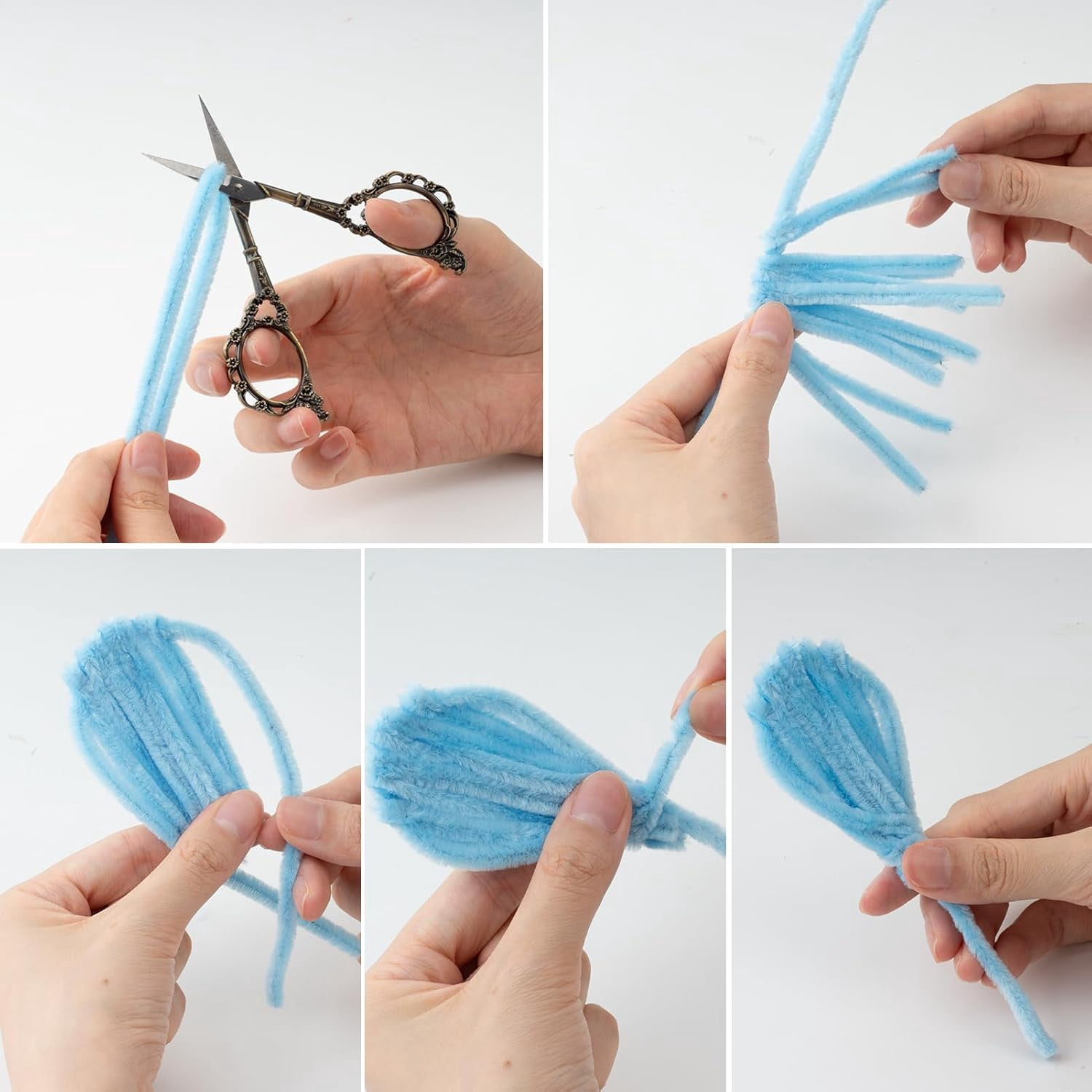 Pipe Cleaners, 500pcs Multi-Colored, Flower Making Kit, Arts and Craft Supplies, Pipe Cleaners Kit, Pipe Cleaners for Flowers, Craft Supplies Kit, Ideas for Art Project Activity