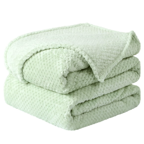 Luxury Fleece Bed Blanket Woven Mesh