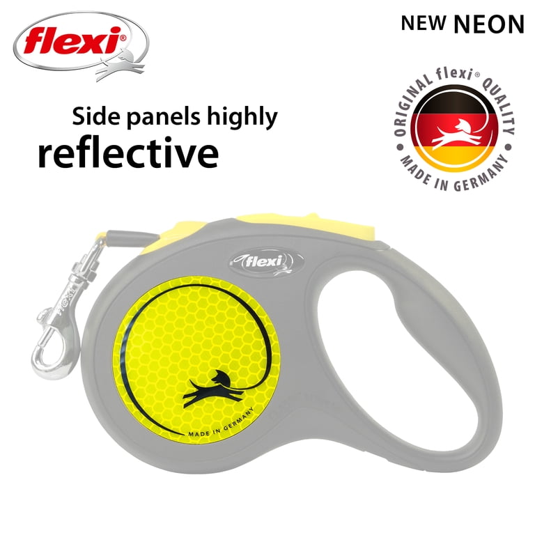 Flexi New Neon Small Retractable Dog Leash, 16 ft, Black/Neon photo 3
