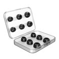thumbnail image 2 of 12pcs Auricures Ear consejos para el oído, silicona, portátil, con caja de almacenamiento, reempzo de tapones para tableros para los oídos para iO negro Yotijar Consejos para auriculares, 2 of 4