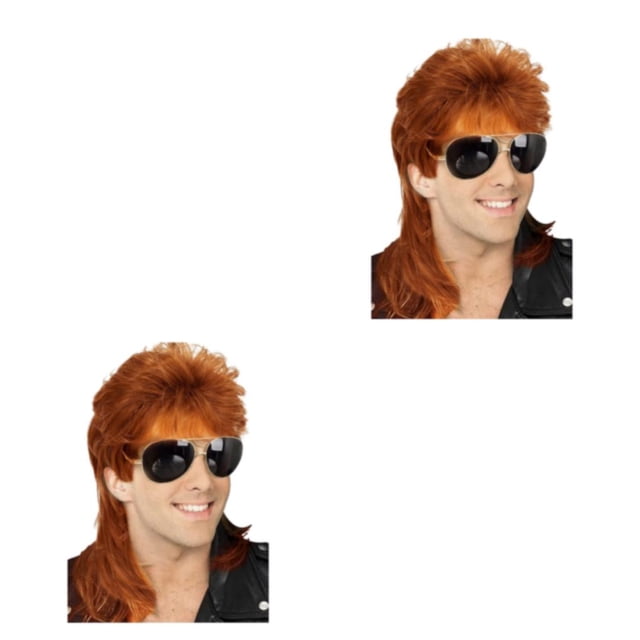Sonducket Cubierta de peluca para hombre cómoda y realista de fibra para apariencia realista de fiesta disco Punk Rock Type3 NO3