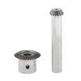 thumbnail image 1 of de 2 Engranaje de 0.5 Modulus de material acero Inoxidable de 20/ 40 Dien Agujero Interno de 6 mm kusrkot Rueda cónica de engranaje cónico de acero, 1 of 8