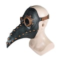 thumbnail image 4 of Máscara de médico de la peste negra de cuero en máscara de pico negro máscara de Doctor de la peste negra Halloween Steampunk PU pájaros Cosplay Doctour máscara Sincero Hogar, 4 of 6