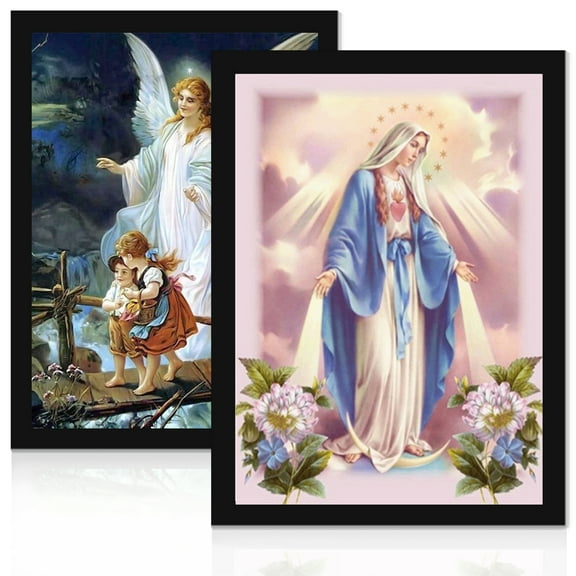 2-Pack Diamond Painting Frames, Wood Frames for 12x16in/30x40cm Diamond Painting Canvas, Display 10x14, Wall Gallery Diamond Picture Frames (Black)