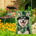 thumbnail image 4 of St Patricks Day Husky Garden Flags for Outside 12x18 Inch Double Sided, Pet Me I''m Irish Small Yard Decoration Farmhouse Holiday Outdoor(14128), 4 of 5