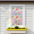 thumbnail image 5 of Window Privacy Film Rainbow Film Decorative Window Sticker, 3D Static Flower Glass Cling Tint for Home Heat Control Non-Adhesive, 17.7×78.7Inch, 5 of 8
