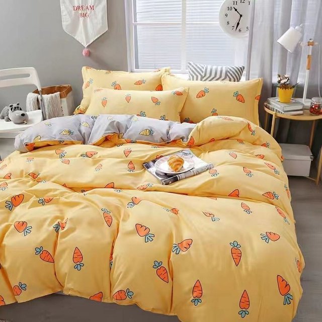 Korean Style Bedding Set Twin Full Queen Size Bed Linen Girls Floral Bed Flat Sheet Pillowcase 180x220 Solid Color Home Textile