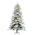 thumbnail image 1 of Vickerman A182382LED8FCEZ 9 ft. x 60 in. Flock York EZ Christmas Tree with 8F Dura-Lit 850 Color Changing LED Light, 1 of 1