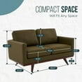 thumbnail image 6 of LeisureMod Chester Modern Faux Leather Loveseat Chair in Green Leather, 6 of 11