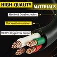 thumbnail image 3 of ZAZFO 50ft 50Amp RV Extension Cord,NEMA 14-50P/R 125/250V,Heavy duty Waterproof Power Cord for RV Outdoor Home,Black-Green, 3 of 9