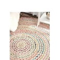 thumbnail image 3 of Kh Handloom Handmade Hand Braided Ivory Cotton Round Floor Area Rug,Floor Carpet Rug 9 x 9 Feet, 3 of 5