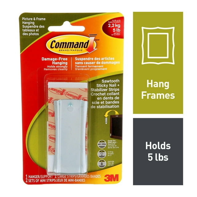 Command™ Sticky Nail Sawtooth Hanger 17047-EF