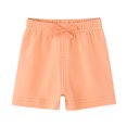 thumbnail image 2 of Diufon Kids Cotton Shorts Solid Color Shorts Summer Casual Elastic Waist Bow Lounge Shorts, 2 of 3