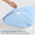 thumbnail image 3 of 800 Thread Count Egyptian Cotton 2-Piece Pillowcase Set with Envelope Closure, Standard Size (20" x 26") Light Blue Solid, 3 of 4