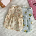 thumbnail image 4 of Visland Causal Pet Dress Decorative Polyester Spring Summer Floral Pattern Pet Outfit for Outdoor, 4 of 8