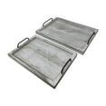 thumbnail image 3 of Gianna's Home Rustic Farmhouse Set of 2 Food Serving Trays with Metal Handles (Rustic White), 3 of 4