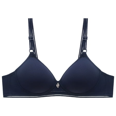 Pavied Minimizer Bras Feelingirl Bra Wireless Bras Lady s Bra Vest Front Buckle Bra Without Steel Ring Large Size Sleeping Underwear Seamless Bras Womens Bras Blue S