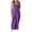 Purple, variant on Jumpsuit for Women Crew Neck Adjustable Sleeveless Wide Leg Straps Rompers Casual Loose Long Pants Jumpsuit with Pockets