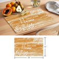 thumbnail image 6 of Vintage Terracotta Orange Placemats Set of 6 Farmhouse Florals Leaf Coastal Place Mats Indoor Wipeable Table Mats Washable Cloth Dining Table Placemats for Kitchen Holiday Party Decor 13x19 Inch, 6 of 9