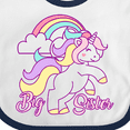thumbnail image 4 of Inktastic Big Sister Unicorn Girls Baby Bib, 4 of 4