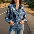 thumbnail image 2 of Chuancc Shirts For Women Long Sleeve Shirts For Women Fall Clothes Womens Office Tops Fall Outfits Tops For Women Trendy Button Down Shirts For Women Rose Gold L, 2 of 7