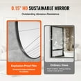 thumbnail image 3 of VEVOR Miroir Rond Mural 30 Po Miroir avec Cadre en Alliage d'Aluminium, 3 of 9