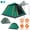 Green, variant on 5Person 84in Foldable Camping Tent Waterproof Tent w/ 2 Mosquito Window Carrying Bag