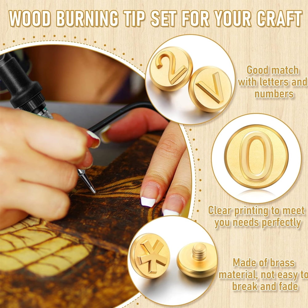 Wood Burning Kit With Letter, 60pcs Wood Burning Tool With Adjustable Temperature 400-842°F, Wood Burner Tools Set With Pyrography Wood Burning Pen For Embossing Carving Diy Adults Crafts Beginners