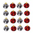 thumbnail image 5 of OFFIGAM Festival Ornament Assorted Color Cotton Christmas Tree Adornment 36Pcs, 5 of 8
