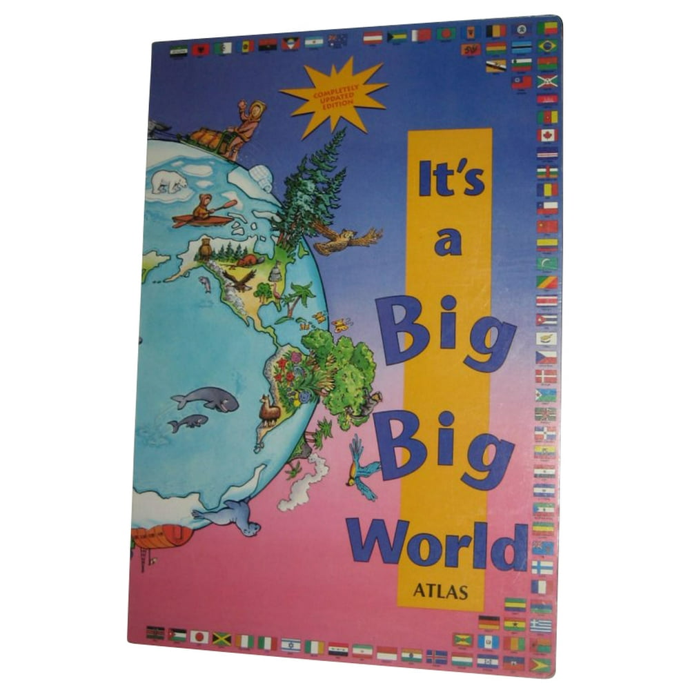 It's A Big Big World Atlas Children Kids Hardcover Geography World Book