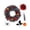 B, variant on Halloween Decoration Wreath Letter Stitching Ghost Face Pumpkin Wreath Halloween Decoration Outdoor Indoor Home Party Decor Spooky Holiday Ornament 46cm,1PC
