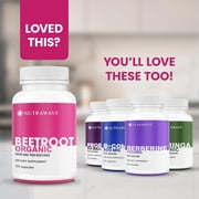 Nutra Wave Organic Beetroot Capsules 1400Mg – Nitric Oxide Booster – Flavorless – 120 Count
