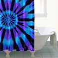 thumbnail image 4 of Blue Purple Tie Dye Pattern Shower Curtain 72"x84" ,Bathroom Decorative Shower Curtains Set with 12 Hooks,Modern Waterproof Washable Shower Curtain, 4 of 6