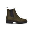 thumbnail image 2 of NINE WEST Womens Green Back Pull-Tab Lug Sole Goring Padded Yeeps Round Toe Block Heel Leather Chelsea 8 M, 2 of 4