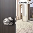 thumbnail image 5 of 1 Pack Keyed Alike Entry Door Knobs with Lock and Key Ball Door Knob Handles Entrance Door Lockset Brushed Nickel Finish, 5 of 6