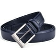 thumbnail image 2 of Beltox Men Blue Belt Casual Dress Jeans 1.25” Wide w Brushed Buckle 30, 2 of 6