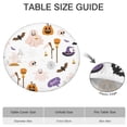 thumbnail image 6 of Halloween Party Time Pumpkin Print Round Table Cover with Elastic Hem - Designed for 44 Inch Dining Kitchen Table, 6 of 6