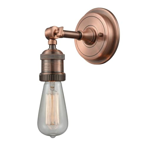 Innovations Lighting-202BP-AC-One Light Bare Bulb Wall Sconce Antique Copper Finish