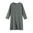 thumbnail image 4 of Gifts for Women Cotton Robes for Women Fluffy Women's Nightgowns & Sleepshirts Oversize Length Women's Sleepwear House Womens Robe Dark Gray, 4 of 4