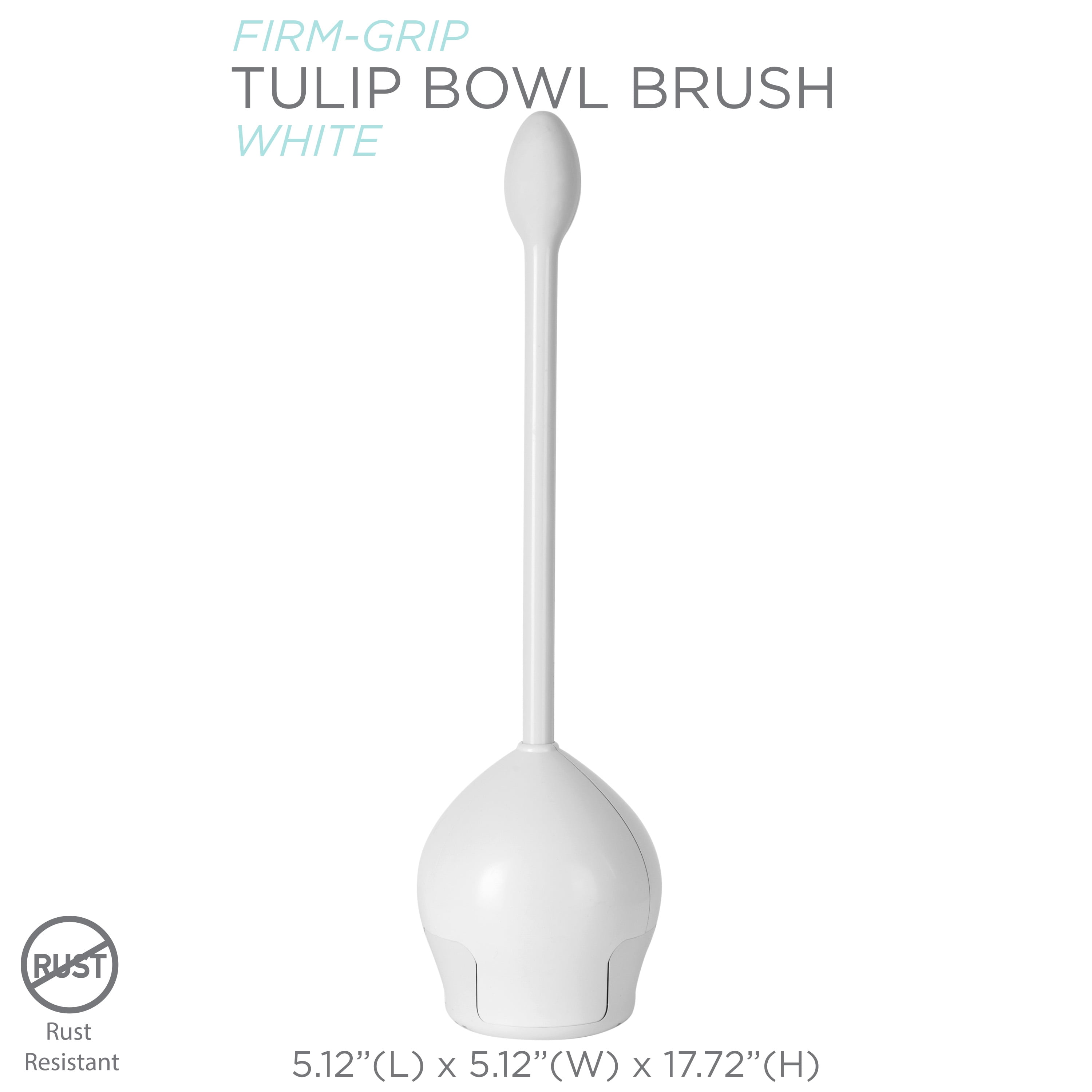 Bath Bliss 2 Pack Firm Grip Tulip Toilet Bowl Brush in White