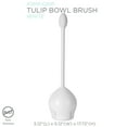 thumbnail image 2 of Bath Bliss 2 Pack Firm Grip Tulip Toilet Bowl Brush in White, 2 of 6