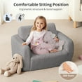 thumbnail image 3 of Kids Sofa,Foldable 2 in 1 Kids Couch,Toddler Chair Baby Convertible Sofa for Boys and Girls ,Gray, 3 of 8