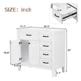 thumbnail image 2 of 36 Inch Bathroom Vanity with Sink, Free Standing Bathroom Vanity Set with 2 Door Storage Cabinet and 3 Drawer, Bathroom Vanity Cabinet and Sink Combo, Solid Wood Frame (White), 2 of 9